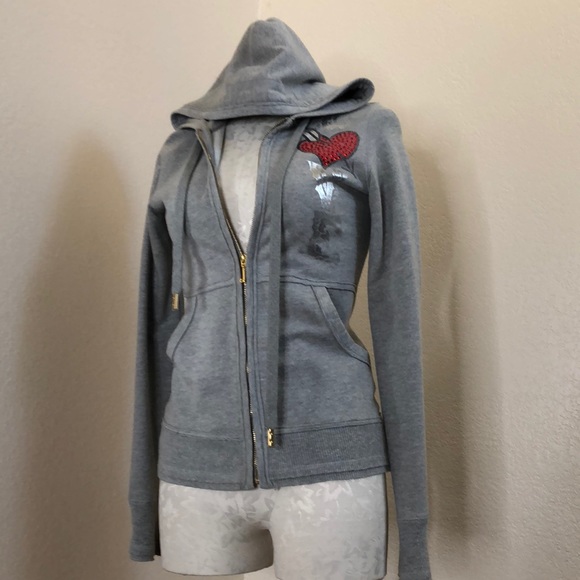 Juicy Couture Jackets & Blazers - NWOT juicy couture crystal embellished logo zip up